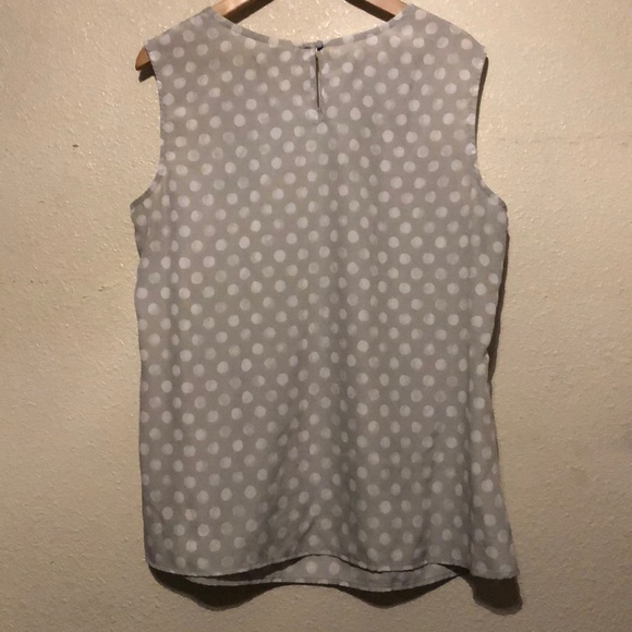 Grey and White Polka Dot Top - XXL - Picture 2 of 5